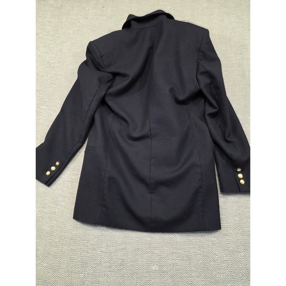 Classiques Entier Navy Wool Blazer Gold Crest Button Vintage Made in Japan XS - Picture 12 of 13